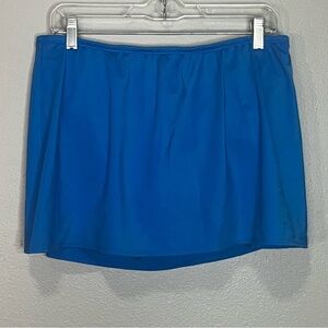 Lands End Swim Skort Full Coverage 16W Blue Swimwear Womens Plus Size Skirt